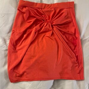 Boohoo Bold Orange Skirt